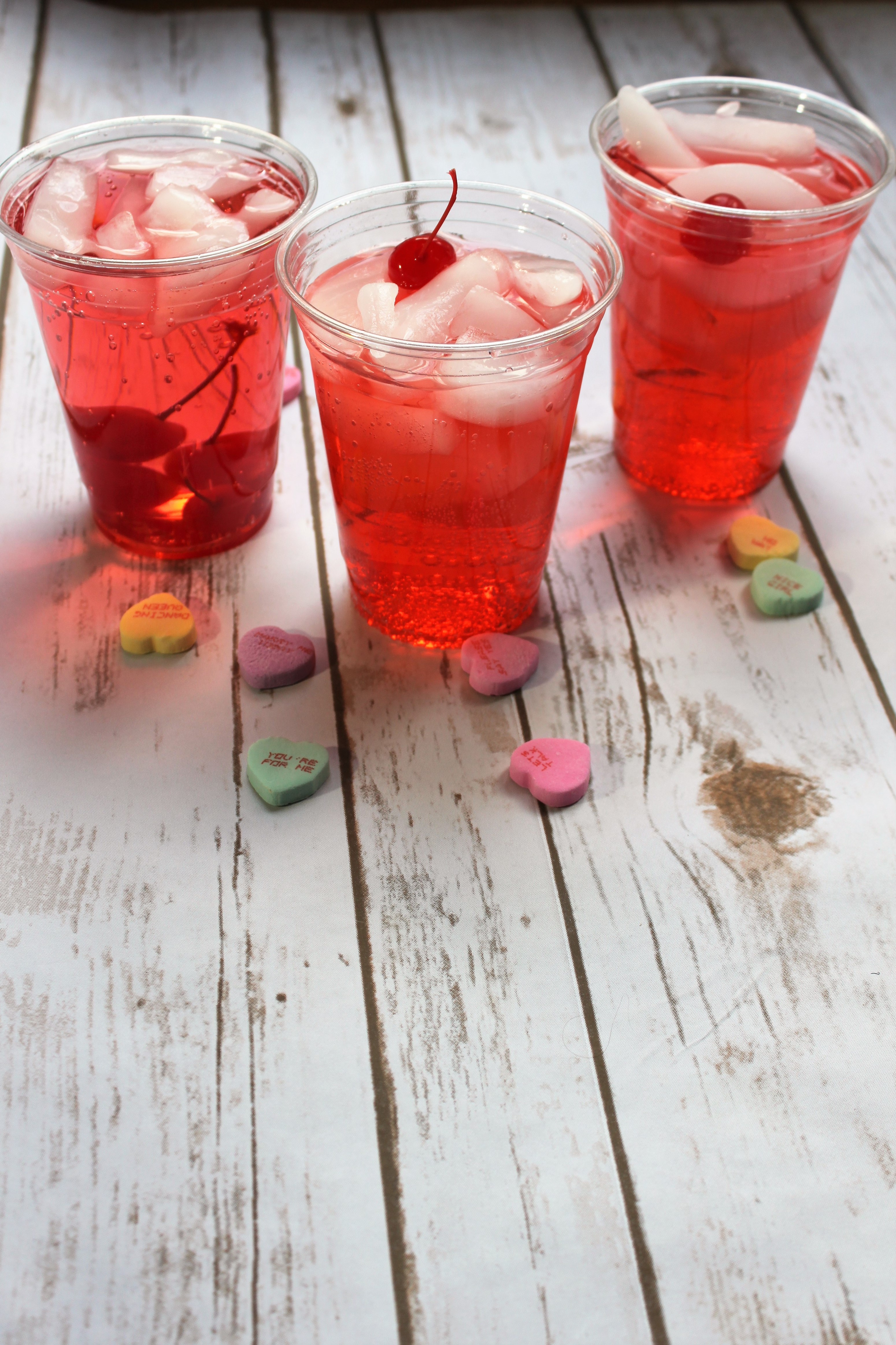 Shirley Temple Recipe using SOLO cups for Valentine's Day