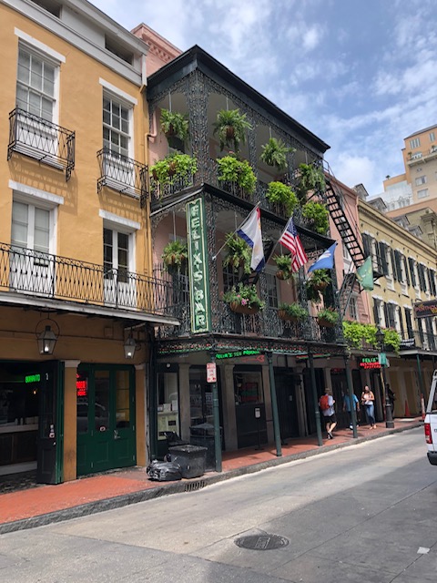 New Orleans buildings have beautiful architecture including the famous balconies. 