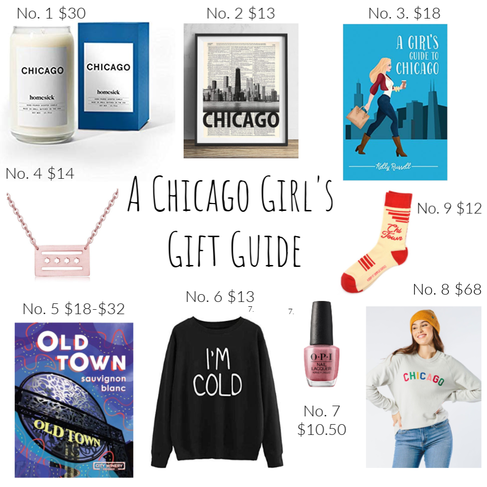 A Chicago Girl's Gift Guide has something for everyone. Wine for a hostess gift or a frame that would look great above a bar! Everything is under $70 dollars and below. 