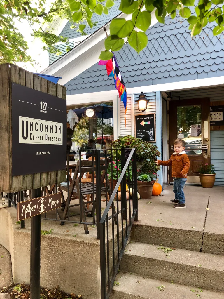 Uncommon Roasters is a cute little shop in downtown Saugatuck. Great coffee and garden area in the back. 
